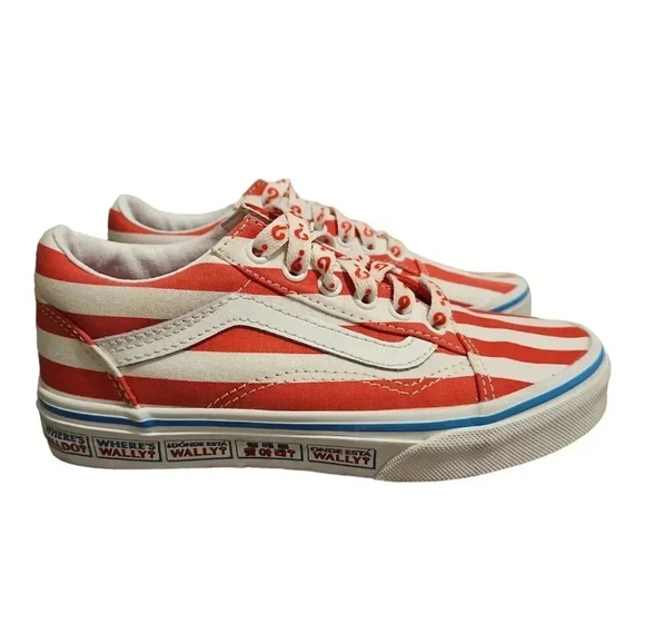 Vans X Where's Waldo International Stripes Old Skool Kids Sneakers Shoes 1.5 - Picture 2 of 14